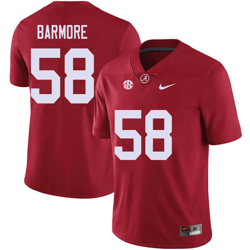 Men #58 Christian Barmore Alabama Crimson Tide College Football Jerseys Sale-Red